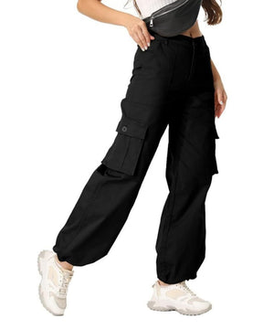 Women's Loose Casual Wide Leg High Waist Pocket Cargo Pants