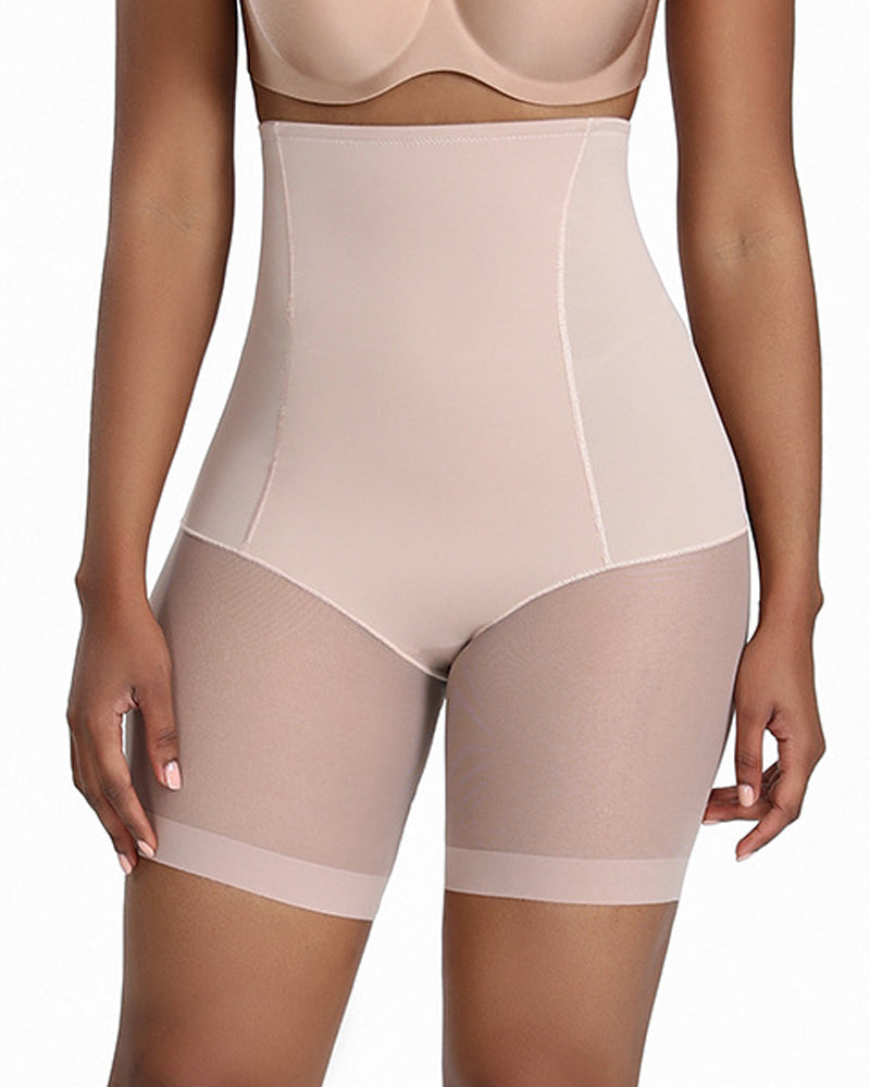 Seamless Mesh Breathable Shapewear Shorts Tummy Control Hip-Lift Corset Shaping Pants