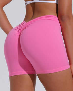 V Back Push Up High waist  hip lifting Workout Yoga Shorts