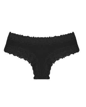 Sexy Mid-Rise Ribbed Cotton Panties Lace Stitching Comfy Lingerie