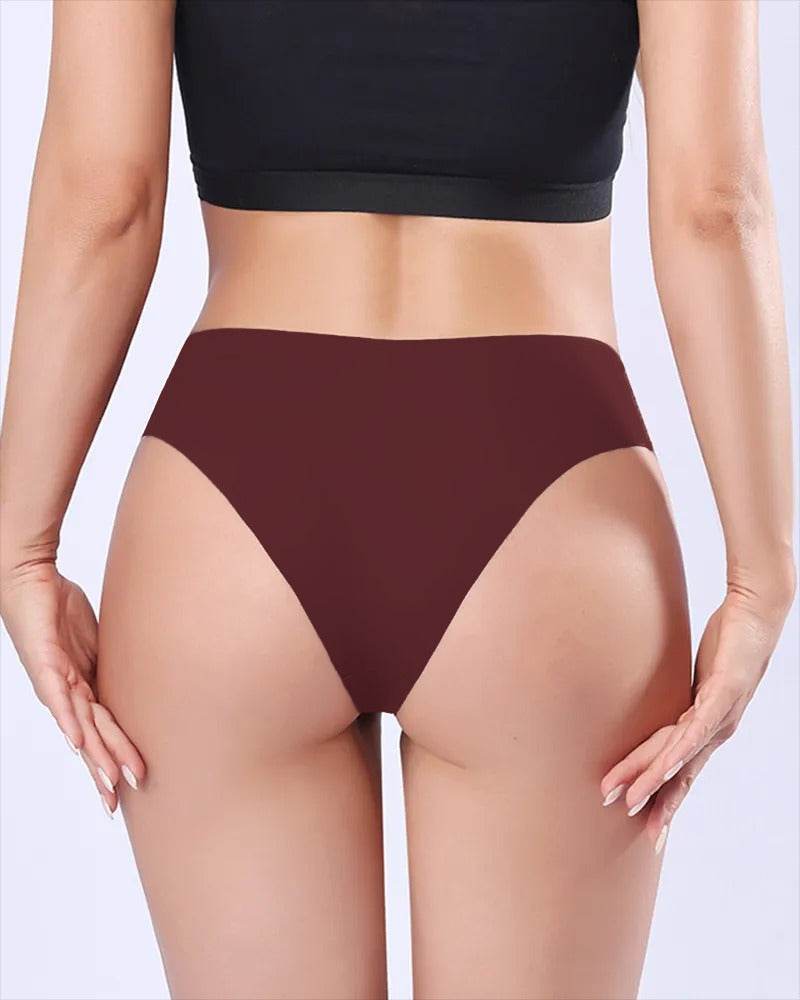 Sexy Ice Silk Low-Rise Panties Seamless Multicolor Briefs Lingerie