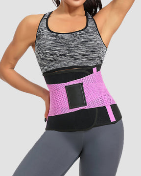 Working Out Sweat Waist Trainer Tummy Control Back Support Wrap Belt Corset