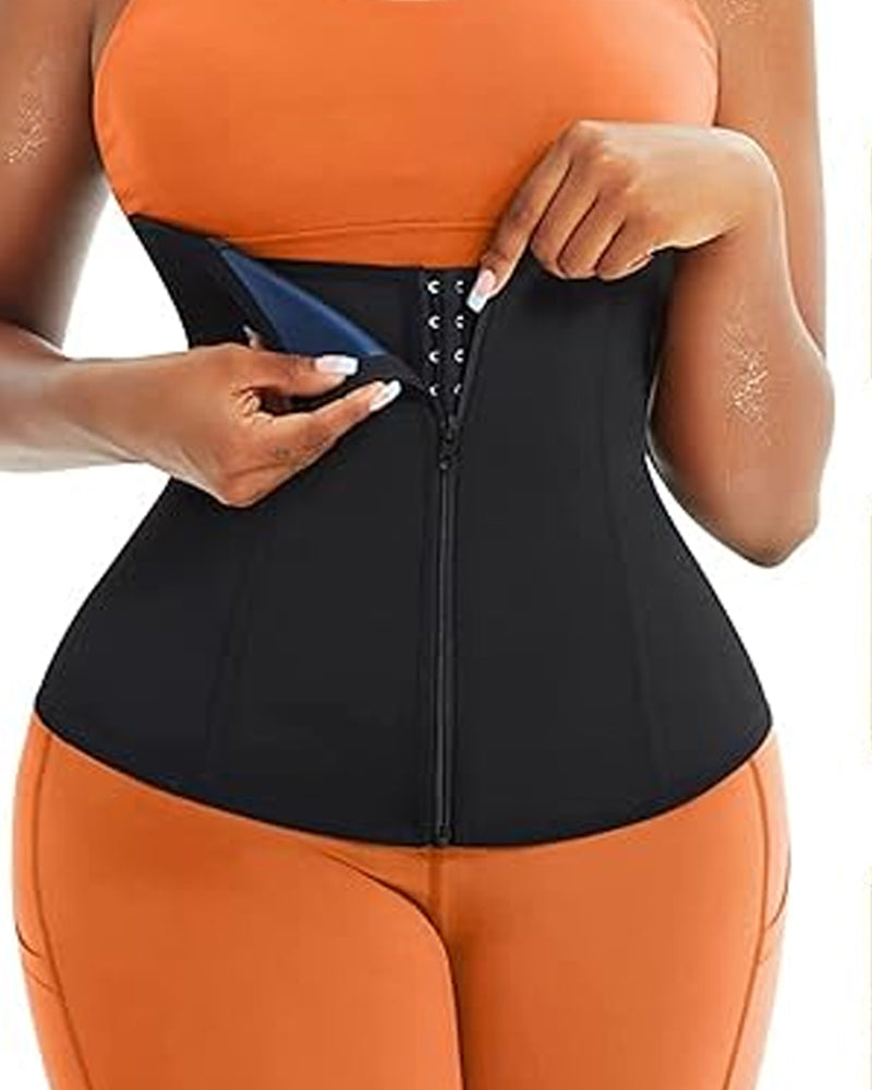 Women's Workout Sweat Waist Trainer Weight Loss Tummy Wrap Sports Belt With Buckle