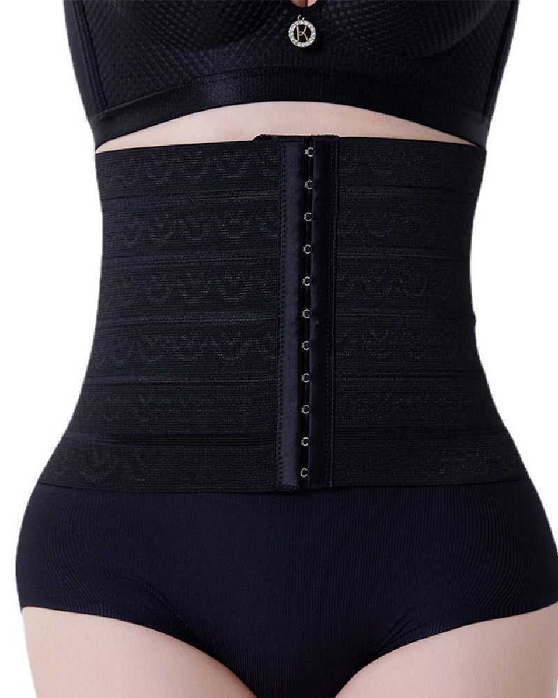 3 Rows 11 Buckles Postpartum Anti-Curling Waist Trainer Breathable Flat Stomach Slimming Belt