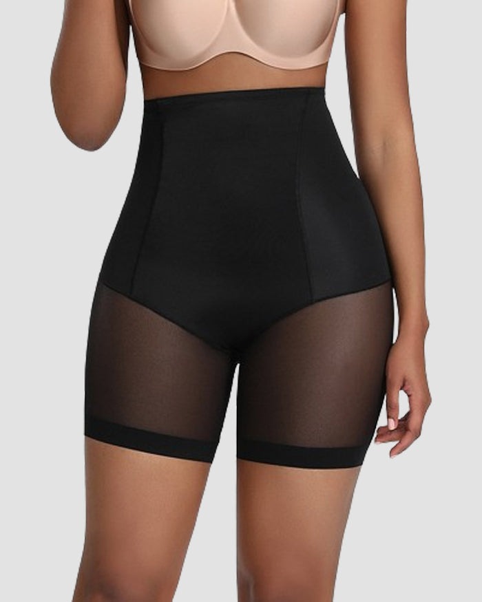 Seamless Mesh Breathable Shapewear Shorts Tummy Control Hip-Lift Corset Shaping Pants