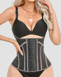 Women's Latex U Shaped Underbust Waist Trainer Tummy Control Sports Hourglass Corset