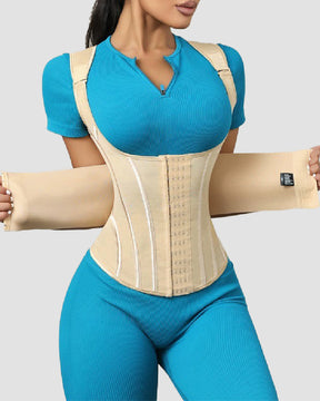 Steel Boned Mesh Waist Trainer Vest Breathable Abdominal Sculpting Belt Corset