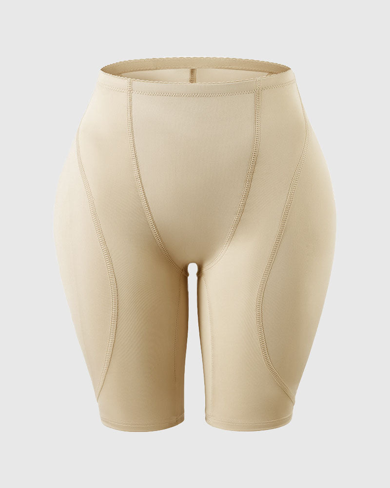 Pantalones cortos moldeadores de levantamiento de glúteos con control de barriga de talle medio para mujer