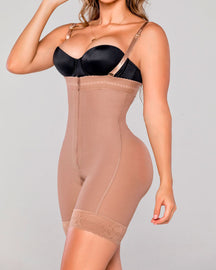 Women's Invisible Strapless Shapewear Shorts Fajas High Waist Zipper Shorts