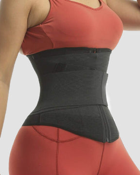 Removable Strap Zip-Up Sports Waist Trainer Shapewear Wrap Belt