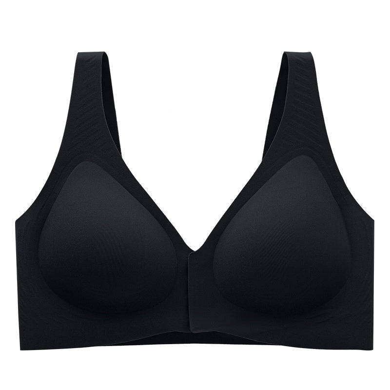 Women's Front buckle Large size Thin Gathering Breast Anti-sagging Bra