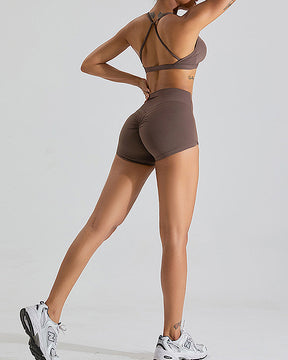 Seamless Hip-lifting Sports Yoga Shorts