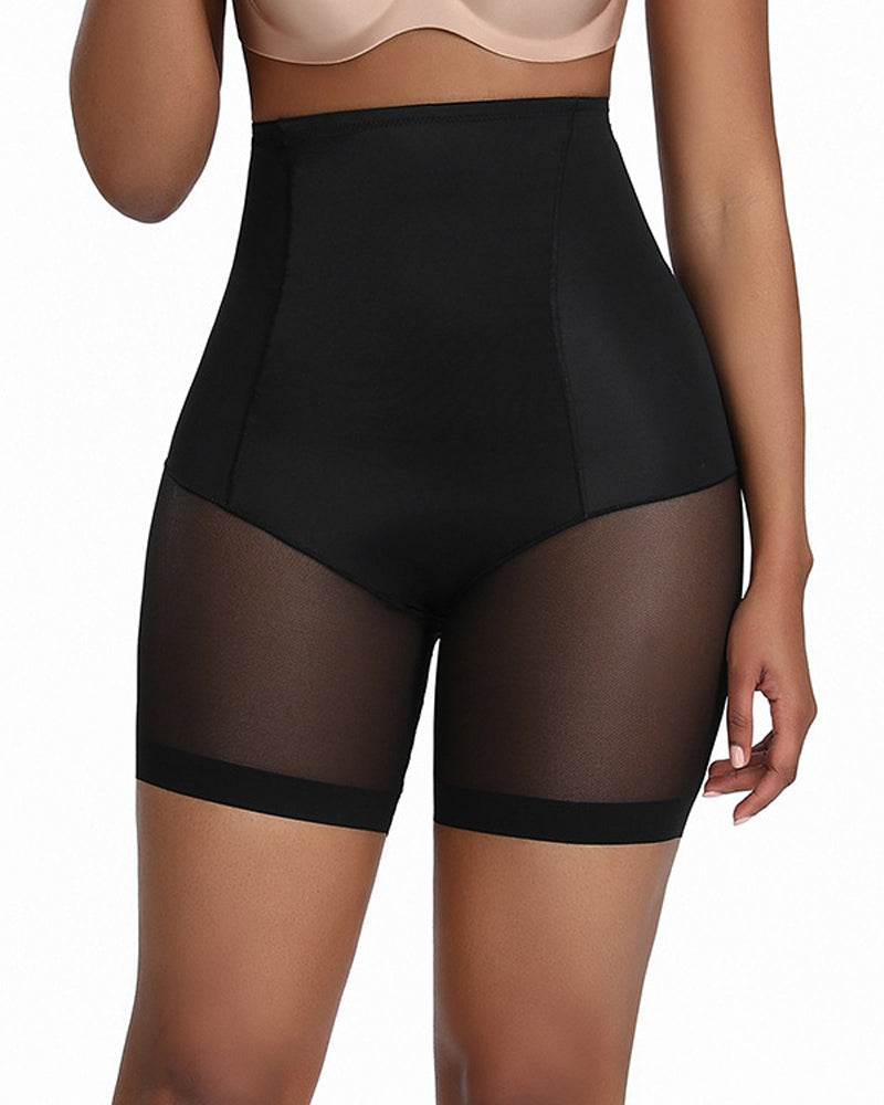 Seamless Mesh Breathable Shapewear Shorts Tummy Control Hip-Lift Corset Shaping Pants