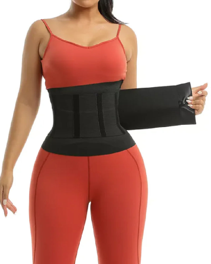 Removable Strap Zip-Up Sports Waist Trainer Shapewear Wrap Belt