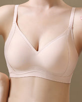 Women's Seamless Push-Up Fixed Cup Bra Wireless Soft Support Bralette