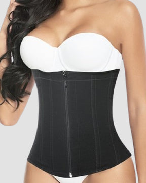 Hourglass Zipper Tummy Control Waist Trainer High Compression Powernet Corset