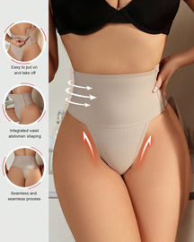 Shapewear Control Panties With Hook And Eye Closure And Thong Design