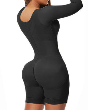 Full Body Shaper Shapewear Faja Colombianas Full Bust Long Sleeves Strong Compression