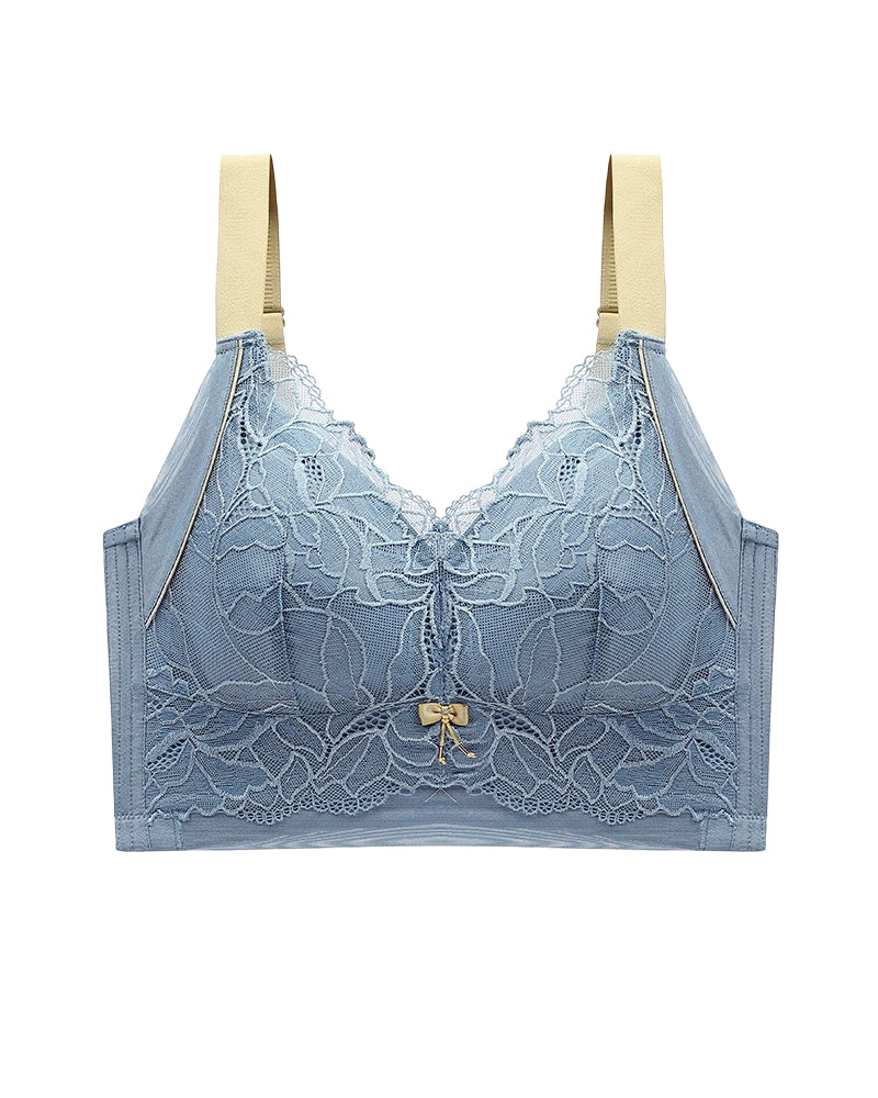 Sexy Lace Ultra Thin Breathable Push up Bra with 7 Breasted