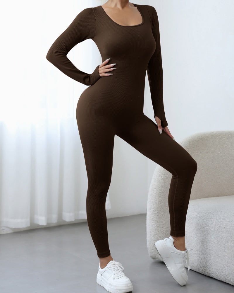 Women's Beautiful Back Seamless One-piece Yoga Jumpsuit