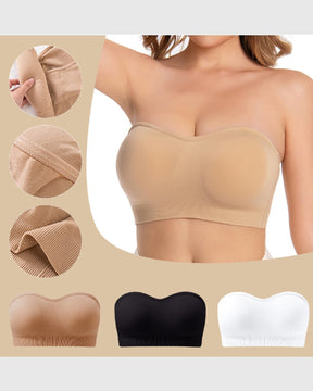 Sujetador push up sin tirantes para mujer sin anillo de acero Top de tubo sin costuras