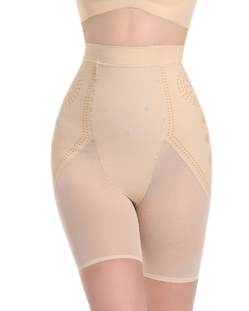 Seamless Mesh Breathable Compression Boyshorts Tummy Control Thigh Slimmer Shapewear Shorts