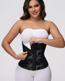 Hourglass Jacquard Everyday Corset Gold Buckle Best Waist Trainer