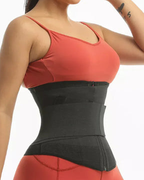 Removable Strap Zip-Up Sports Waist Trainer Shapewear Wrap Belt