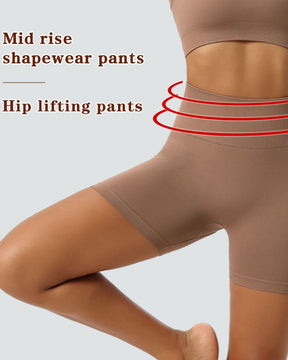 Mid-rise Tummy Control Hip Lift Thin Style Shaping Shorts