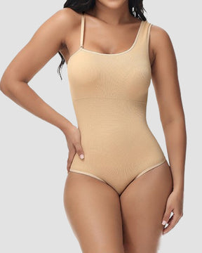 Body de tanga elástico con control de barriga para mujer, modelador adelgazante