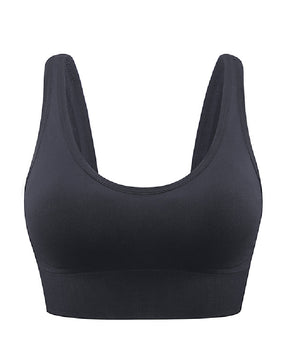 Women's Wireless High Support Adjustable Padded Push Up Crop Tank Top Sports Bra