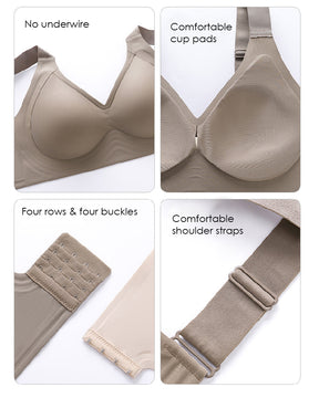 Seamless Anti-sagging Lightly Lined Bra Wireless Minimizer Brassiere