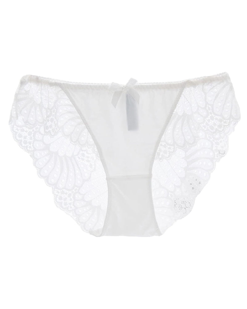 Low Waist Ice Silk Soft Panties Sexy See Through Lace Elasticity Briefs