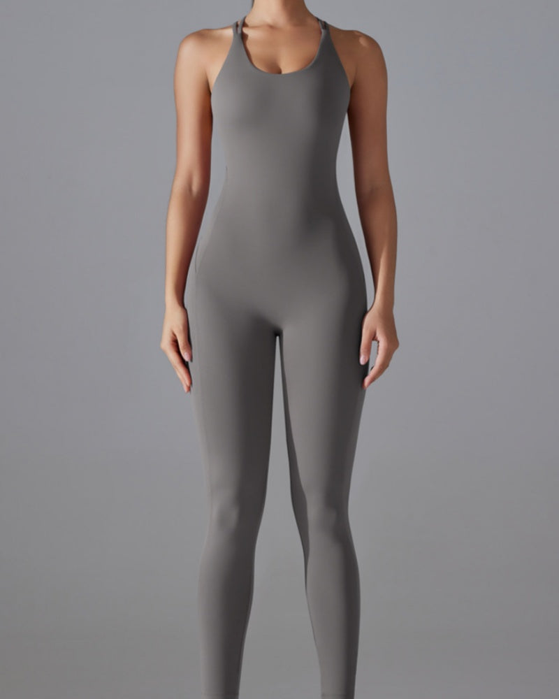 Hip-lifting Quick-drying Tight Cross-body Fitness Jumpsuit