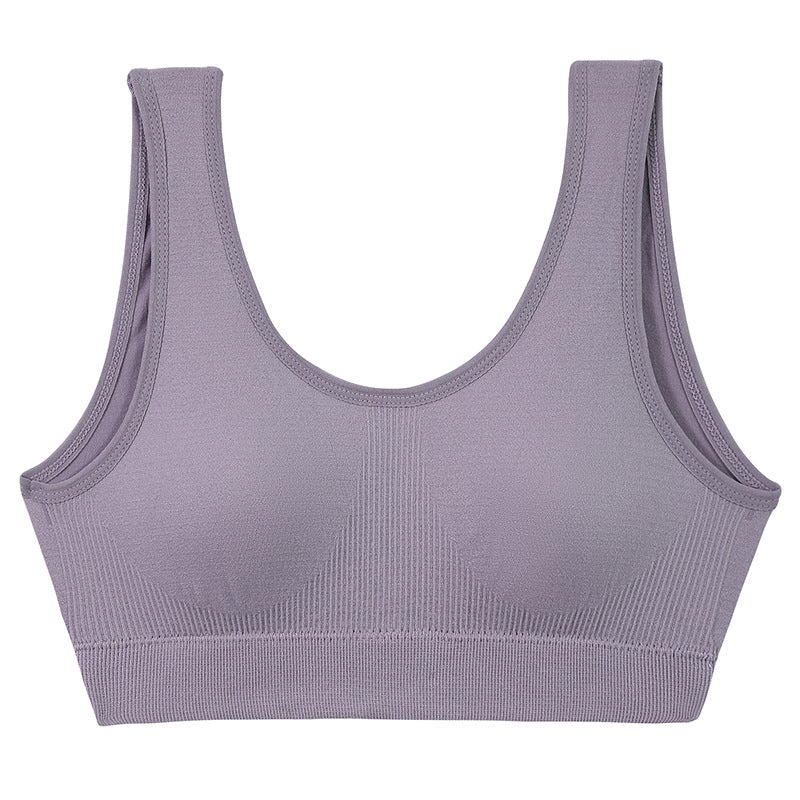 Seamless Push Up Wireless Shockproof Sports Bra Crop Top Breathable Yoga Bra