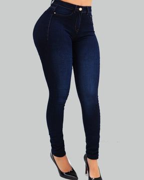 Women's High Waist Push Up Elastic Slim-fit Shaping Skinny Jeans