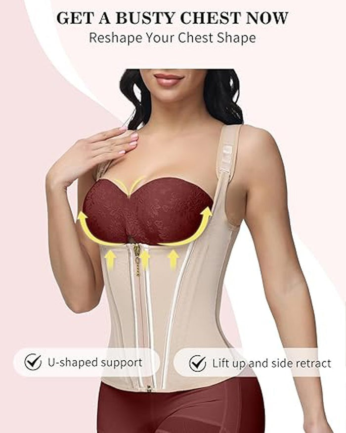 Entrenador de cintura para mujer Body Shaper Corset Chaleco Tank Top con huesos de acero