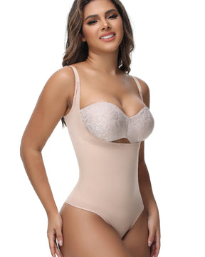 Seamless Tummy Control Thong Body Shaper High Waisted Girdle Butt Lifter Bodysuit