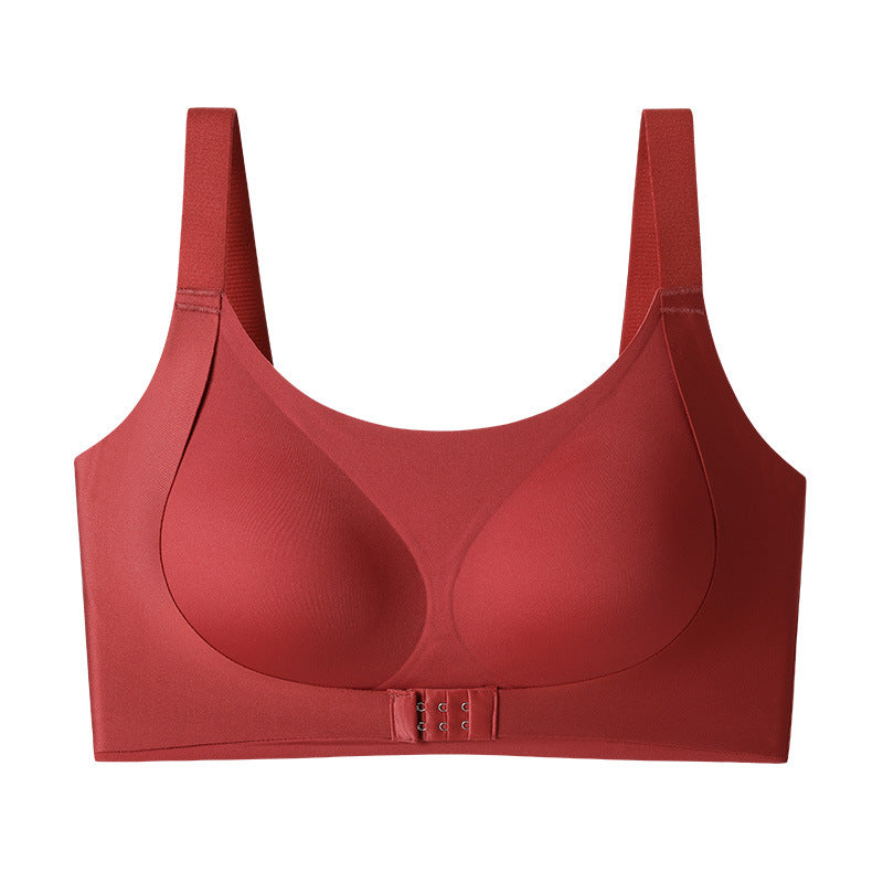 Seamless Wide straps Wireless Tube Top Front Closure Minimizer Bras