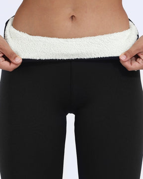 Women's Fleece Tights Warm Pants Lambskin Thickened Stretch Leggings