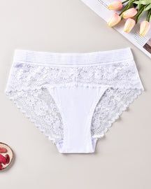 Women's Floral Lace Stitching Comfy Breathable Stretchy Briefs