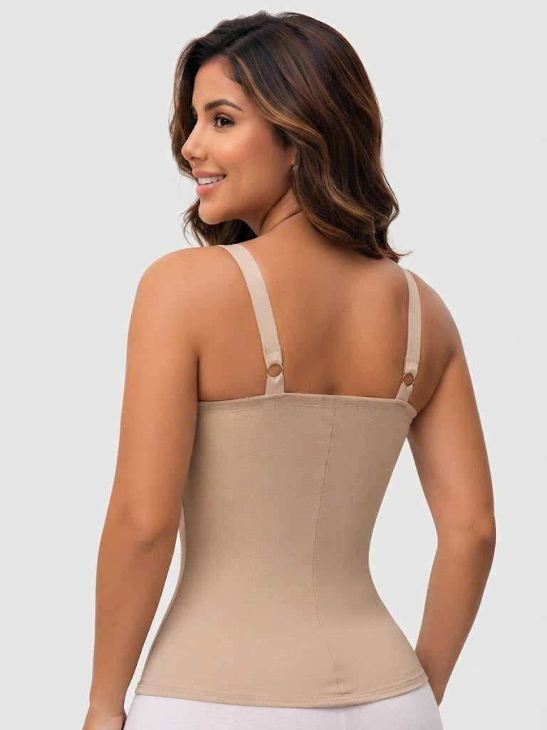 Shapshe® Seamless Satin 18 Steel Bone Corset Vest Lace Cups Bustier Top
