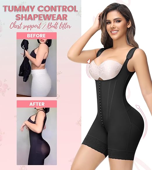 Fajas Colombianas Full Body Tummy Control Butt Lifting Post Surgery Compression Shapewear