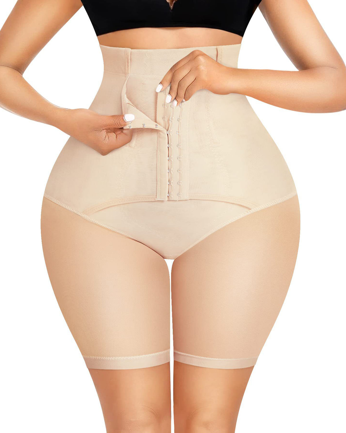 Double Tummy Control Faja Shorts High Waist Butt Lifter Thigh Slimmer Shaper Shorts