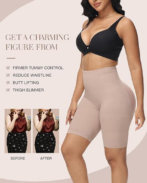 Women's High Waist Shapewear Shorts Seamless Tummy Control Faja Butt Lifter Shorts