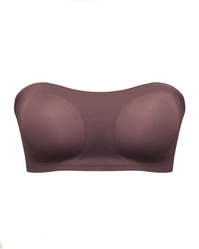 Comfy Push-Up Bandeau Bra Strapless Non-Slip Silicone Cross Side Buckle Bra