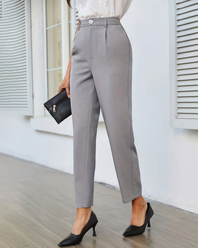 Women's Pleated Elastic Waist Anti-wrinkle Suit Pants