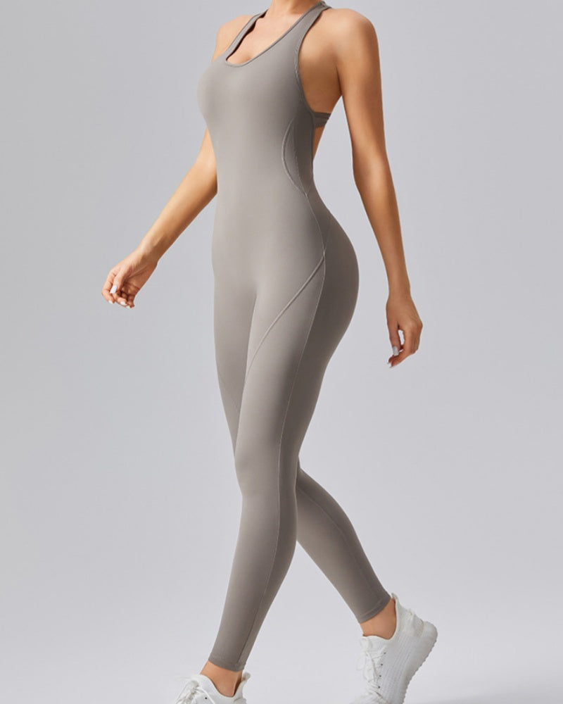 Nude Sexy Beauty Back Quick-drying Stretch Yoga Jumpsuit