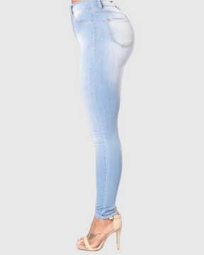 Sexy High Waist Stretch Skinny Jeans for Curvy Women