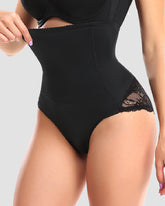 Tummy Control Shapewear Panties High Waisted Seamless Waist Trainer Spliced Lace Briefs